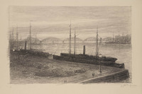KG 09128
<br/>
Haven van Rotterdam, 's ochtends
<br/>
<em>Storm van 's-Gravesande, Carel Nicolaas (1841-1924)</em>